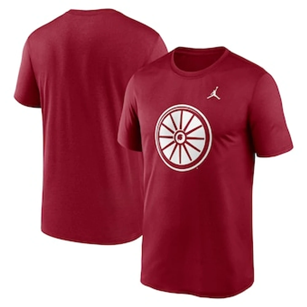 Men's Jordan Brand Crimson Oklahoma Sooners Primetime Legend Alternate Logo T-Shirt