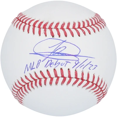 Jasson Domínguez New York Yankees Autographed Baseball with "MLB Debut 9/1/23" Inscription