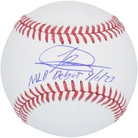 Jasson Domínguez New York Yankees Autographed Baseball with "MLB Debut 9/1/23" Inscription