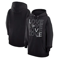 Women's G-III 4Her by Carl Banks  Black Los Angeles Kings Hockey Love Fleece Pullover Hoodie