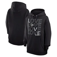 Women's G-III 4Her by Carl Banks  Black Los Angeles Kings Hockey Love Fleece Pullover Hoodie
