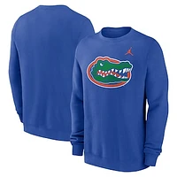 Men's Jordan Brand Royal Florida Gators Primetime Evergreen Fleece Pullover Sweatshirt