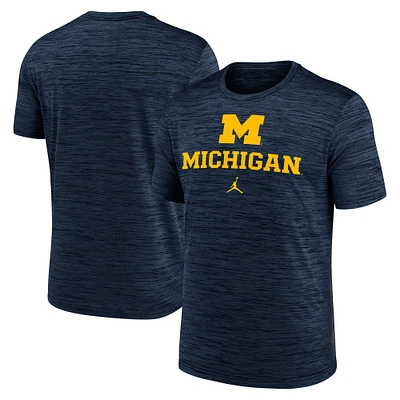 Men's Jordan Brand Navy Michigan Wolverines Primetime Velocity T-Shirt