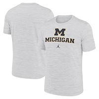 Men's Jordan Brand White Michigan Wolverines Primetime Velocity T-Shirt