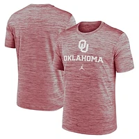 Men's Jordan Brand Crimson Oklahoma Sooners Primetime Velocity T-Shirt