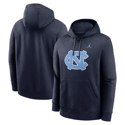 Men's Jordan Brand Navy North Carolina Tar Heels Primetime Evergreen Club Fleece Pullover Hoodie