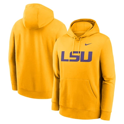 Men's Nike Gold LSU Tigers Primetime Evergreen Club Fleece Pullover Hoodie