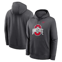 Men's Nike Anthracite Ohio State Buckeyes Primetime Evergreen Club Fleece Pullover Hoodie