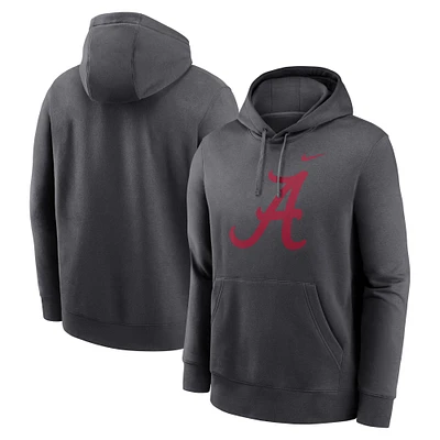 Men's Nike Anthracite Alabama Crimson Tide Primetime Club Fleece Pullover Hoodie