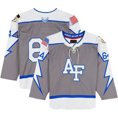 Air Force Falcons Team-Issued #64 Gray Jersey from the Hockey Program