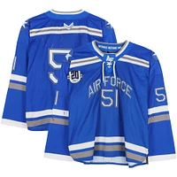 Air Force Falcons Team-Issued #51 Blue Jersey with 20th Anniversary Patch from the Hockey Program