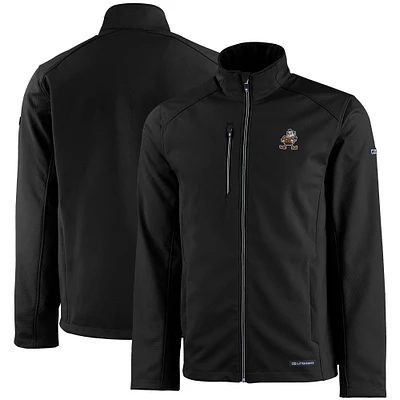 Men's Cutter & Buck Cleveland Browns Evoke Eco Softshell Recycled Full-Zip Jacket