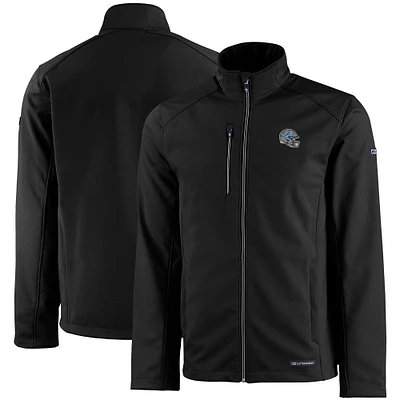 Men's Cutter & Buck Detroit Lions Evoke Eco Softshell Recycled Full-Zip Jacket