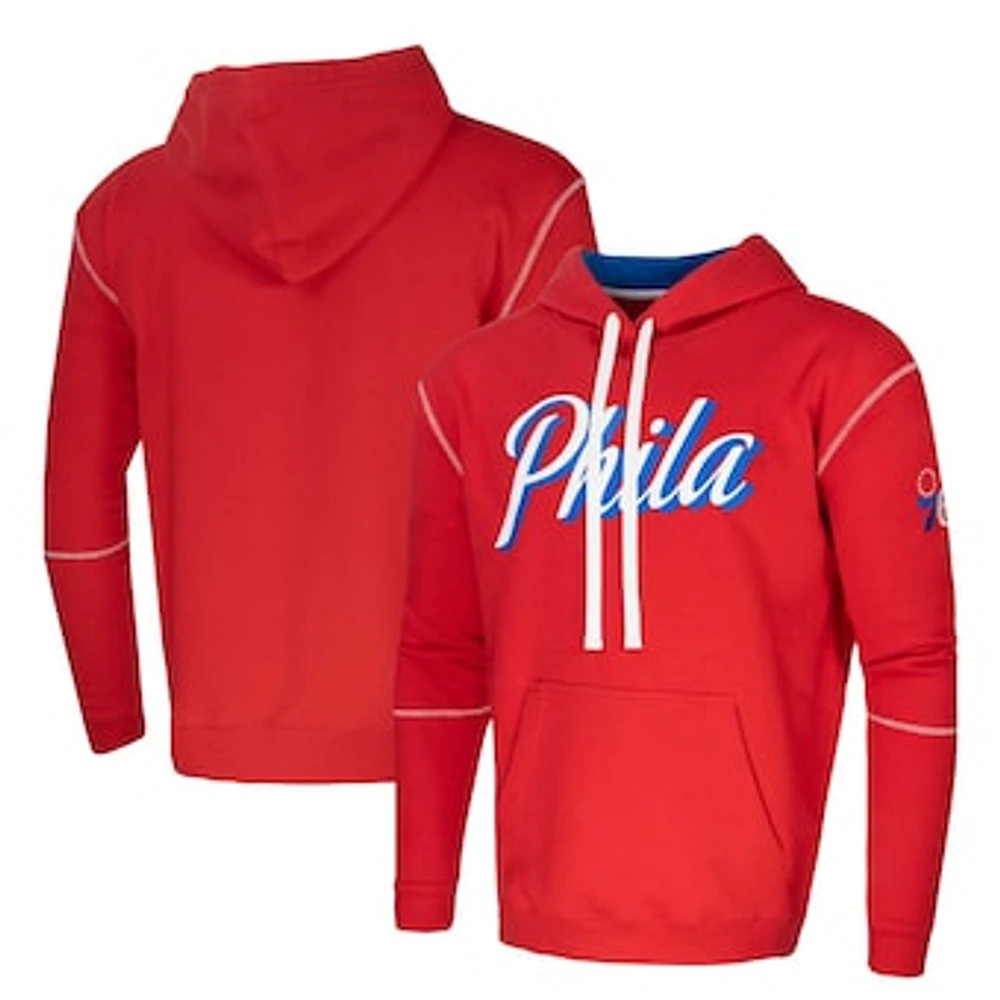 Unisex Red Stadium Essentials Philadelphia 76ers Monument Pullover Hoodie