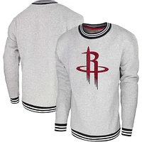 Men's Stadium Essentials Heather Gray Houston Rockets Club Level Pullover Sweatshirt