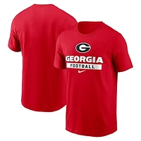 Men's Nike Red Georgia Bulldogs Football T-Shirt