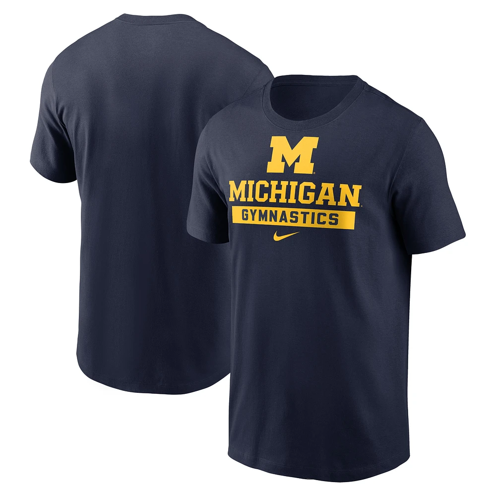 Men's Nike Navy Michigan Wolverines Sport Drop Gymnastics T-Shirt