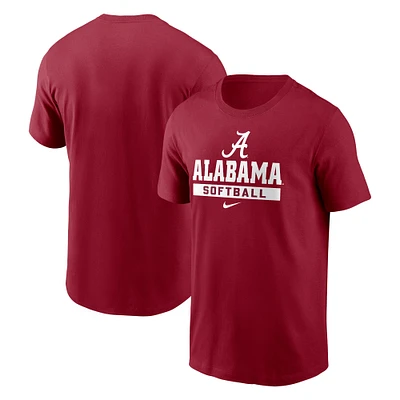 Men's Nike Crimson Alabama Tide Softball T-Shirt