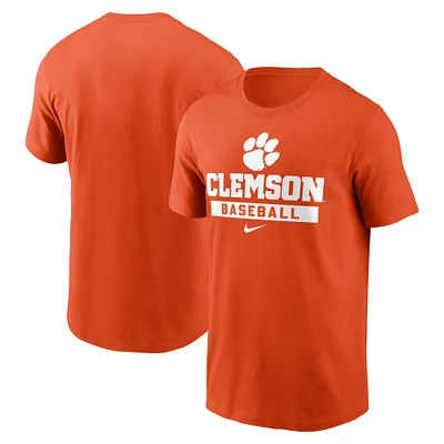 Men's Nike Orange Clemson Tigers Baseball T-Shirt