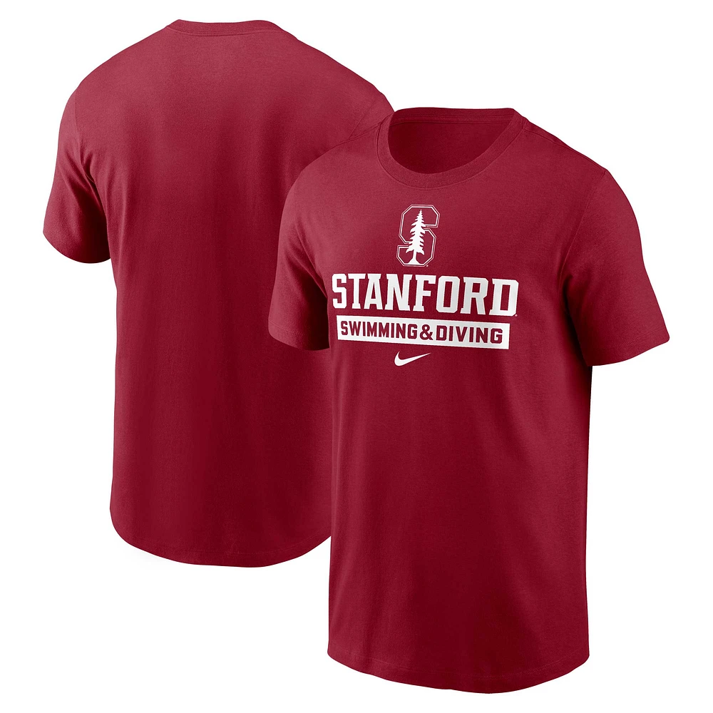 Men's Nike Cardinal Stanford Cardinal Swimming & Diving T-Shirt