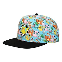 Youth  Pokemon Starter Pokemon Snapback Adjustable Hat