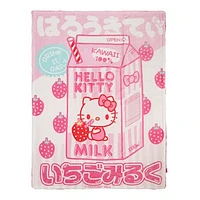 Hello Kitty & Friends  48"x 60 Milk Carton Fleece Throw Blanket