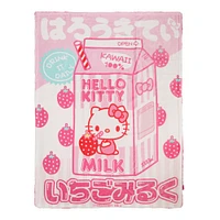 Hello Kitty & Friends  48"x 60 Milk Carton Fleece Throw Blanket
