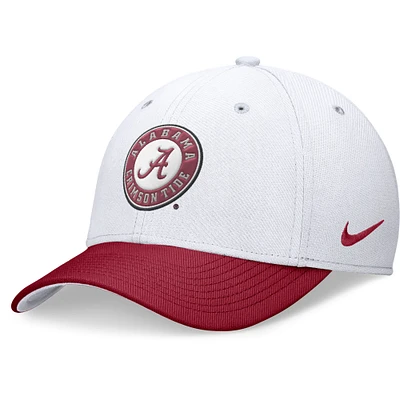 Men's Nike White/Crimson Alabama Crimson Tide Rise Swoosh Flex Hat