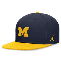 Men's Jordan Brand Navy/Yellow Michigan Wolverines Team Logo Performance Fitted Hat