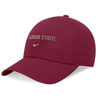 Unisex Nike Garnet Florida State Seminoles 2024 Sideline Club Adjustable Hat