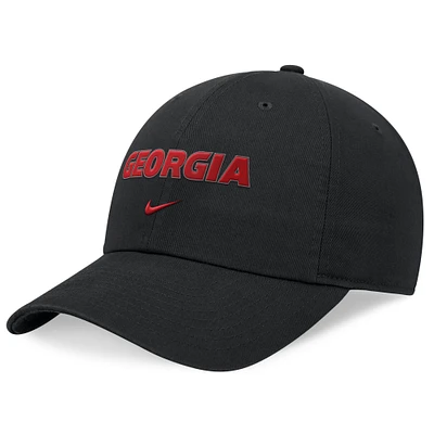 Unisex Nike Black Georgia Bulldogs 2024 Sideline Club Adjustable Hat