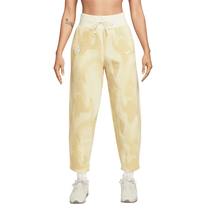 Women's Nike Cream USMNT Phoenix Fleece High-Waisted Curve Pants