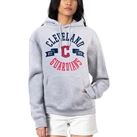 Women's G-III 4Her by Carl Banks Heather Gray Cleveland Guardians City Graphic Pullover Hoodie