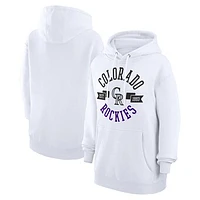Women's G-III 4Her by Carl Banks White Colorado Rockies City Graphic Pullover Hoodie