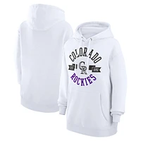 Women's G-III 4Her by Carl Banks White Colorado Rockies City Graphic Pullover Hoodie