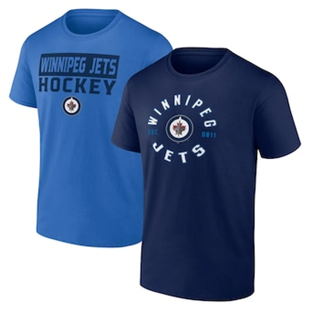 Men's Fanatics Winnipeg Jets Serve T-Shirt Combo Pack