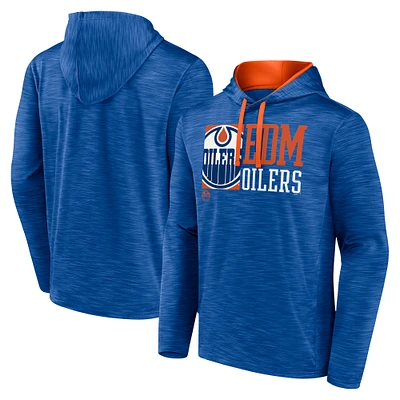 Men's Fanatics Royal Edmonton Oilers Never Quit Pullover Hoodie