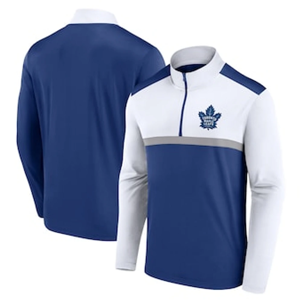 Men's Fanatics Blue Toronto Maple Leafs Unstoppable Quarter-Zip Sweatshirt