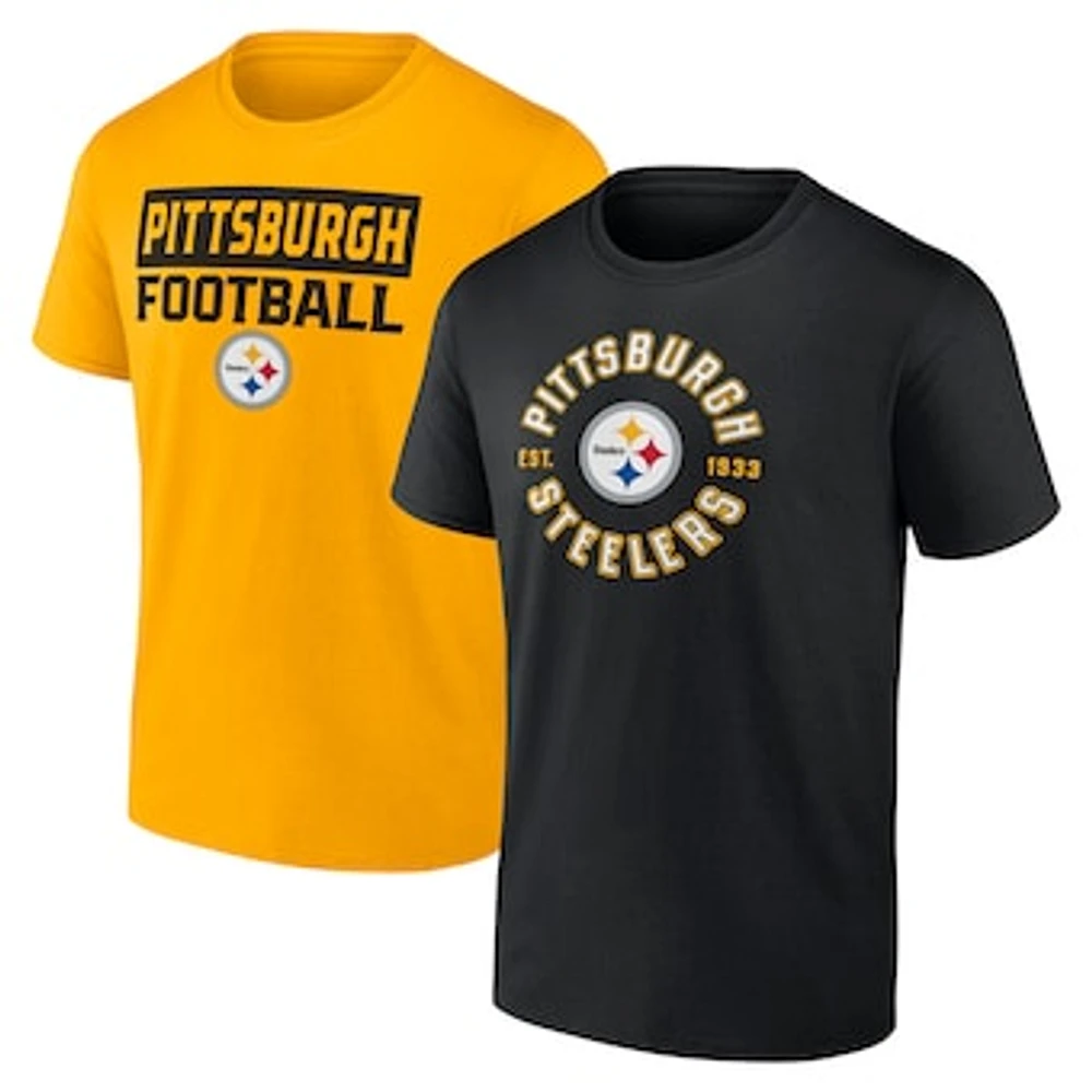 Men's Fanatics Pittsburgh Steelers Serve T-Shirt Combo Pack