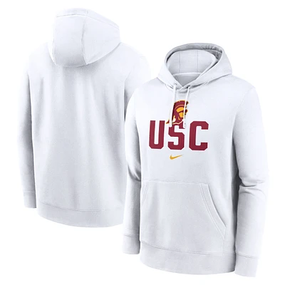 Men's Nike White USC Trojans Primetime Club Fleece Pullover Hoodie