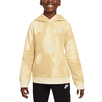 Youth Nike Cream USMNT Club Fleece Pullover Hoodie