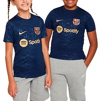 Youth Nike  Navy Barcelona 2024/25 Academy Pro Pre-Match Performance Top