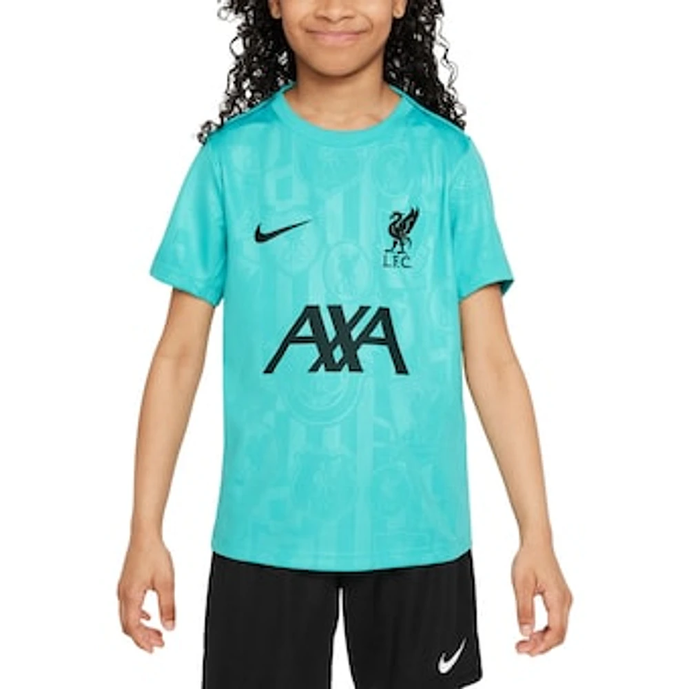 Youth Nike  Teal Liverpool 2024/25 Academy Pro Pre-Match Top