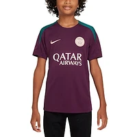 Youth Nike  Burgundy Paris Saint-Germain 2024/25 Strike Training Performance Top