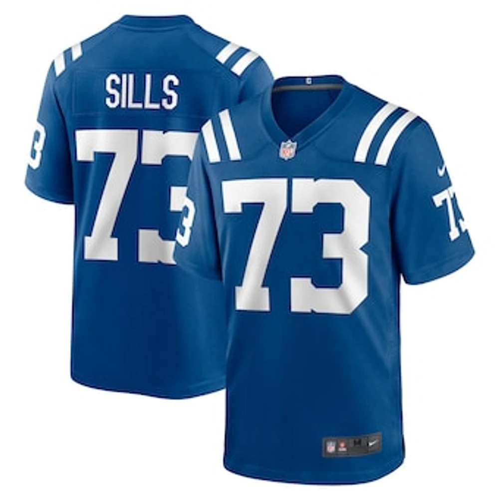 Men's Nike Josh Sills Royal Indianapolis Colts Team Game Jersey