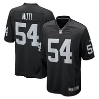 Men's Nike Netane Muti  Black Las Vegas Raiders Team Game Jersey