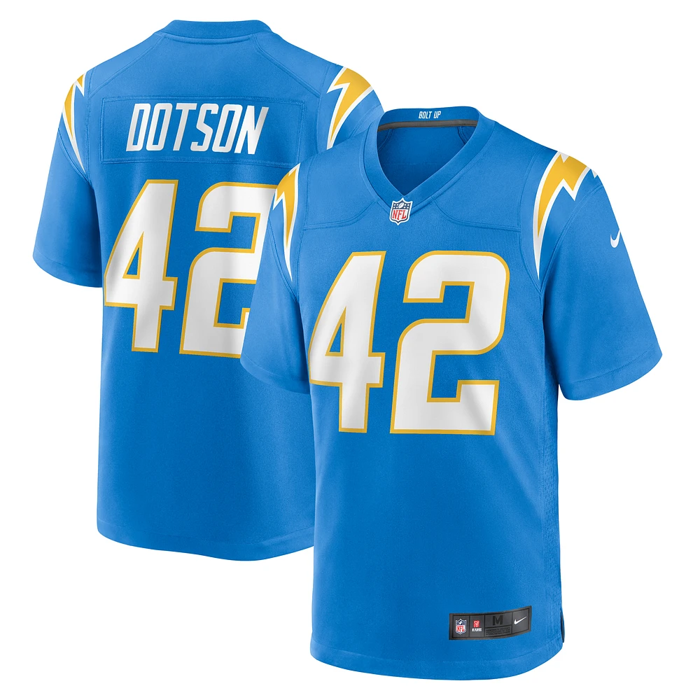 Men's Nike Elijah Dotson  Powder Blue Los Angeles Chargers Team Game Jersey