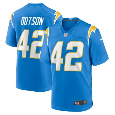 Men's Nike Elijah Dotson  Powder Blue Los Angeles Chargers Team Game Jersey