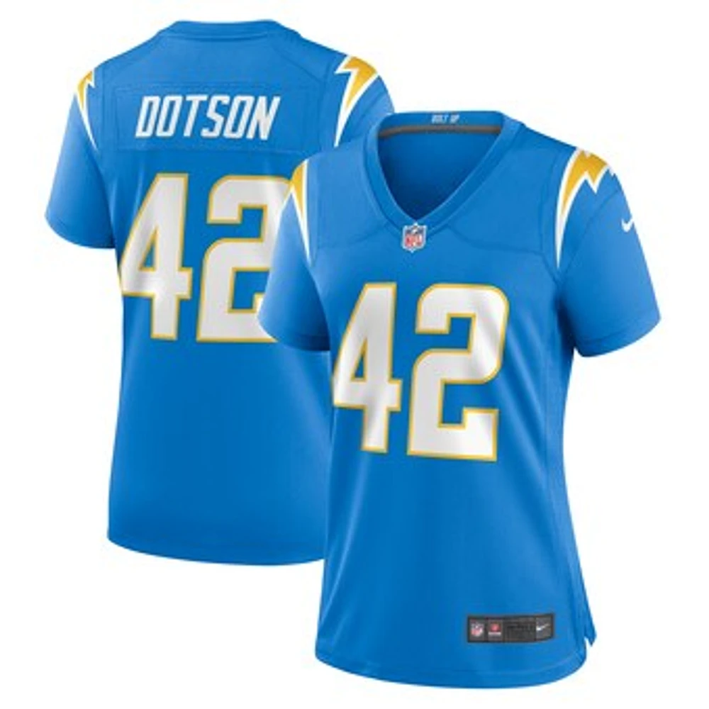 Women's Nike Elijah Dotson  Powder Blue Los Angeles Chargers Team Game Jersey