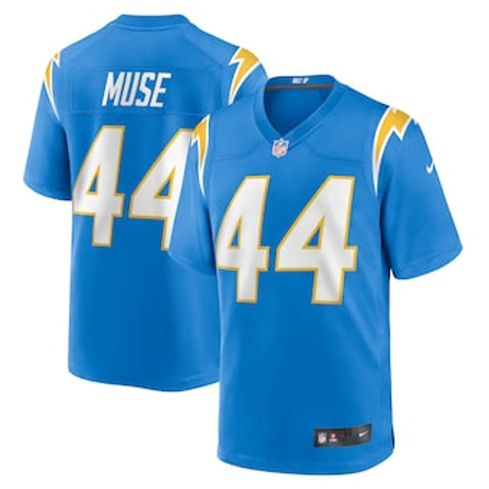 Men's Nike Tanner Muse  Powder Blue Los Angeles Chargers Team Game Jersey